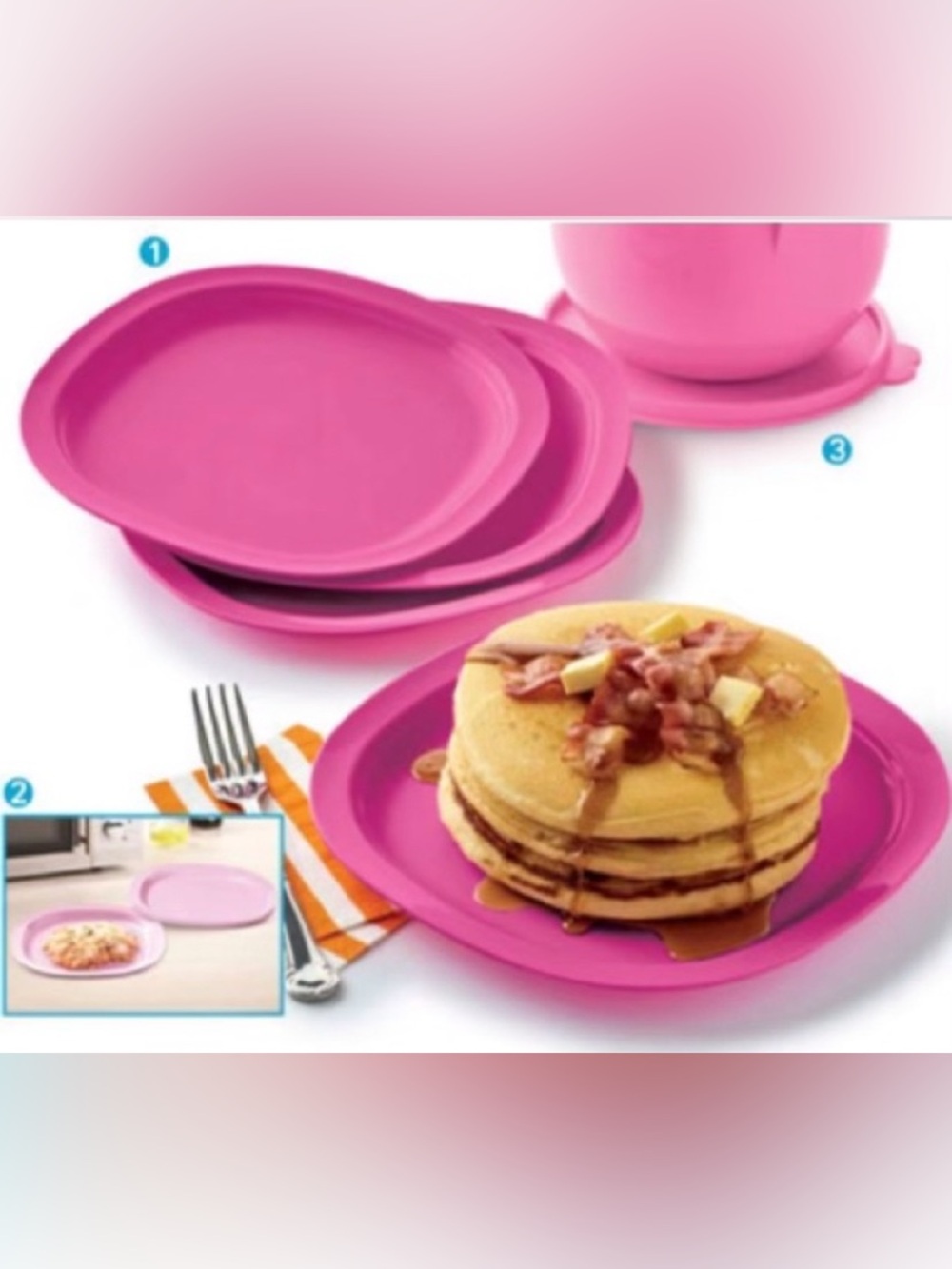 Tupperware Microwave
Reheatable Luncheon Plates Set of4